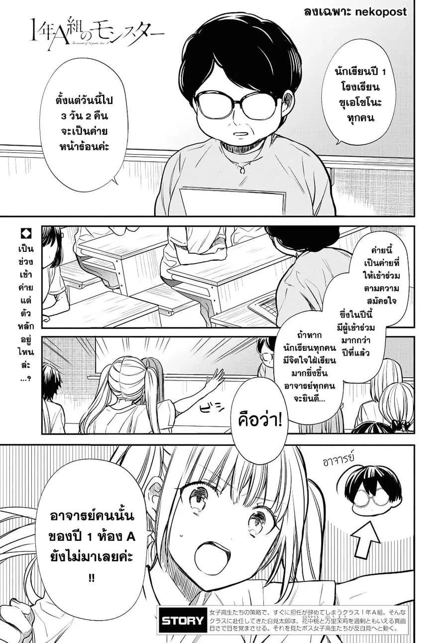 1-nen A-gumi no Monster ตอนที่ 13 หน้า 1