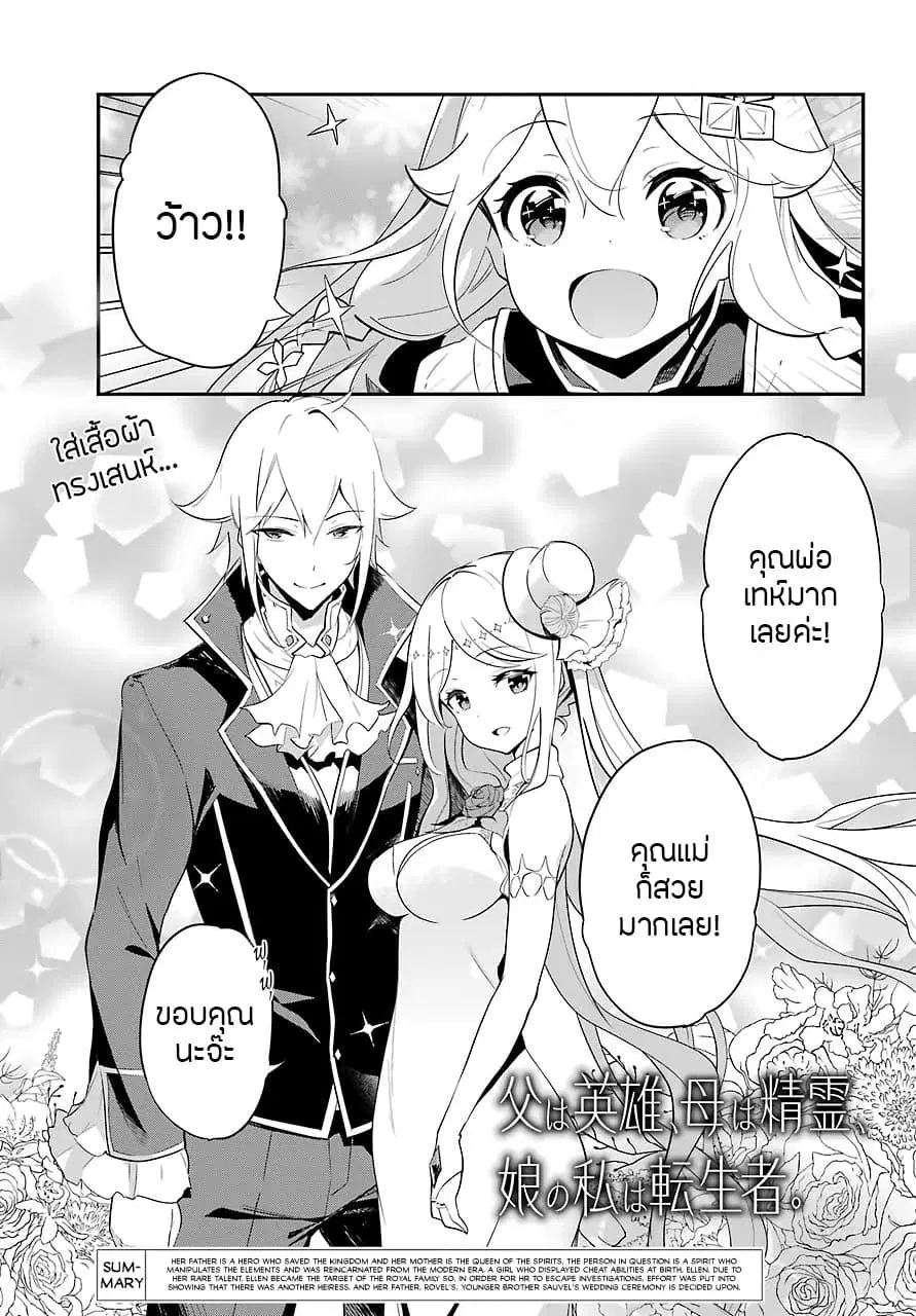 Chichi wa Eiyuu, Haha wa Seirei, Musume no Watashi wa Tenseisha ตอนที่ 12 หน้า 2