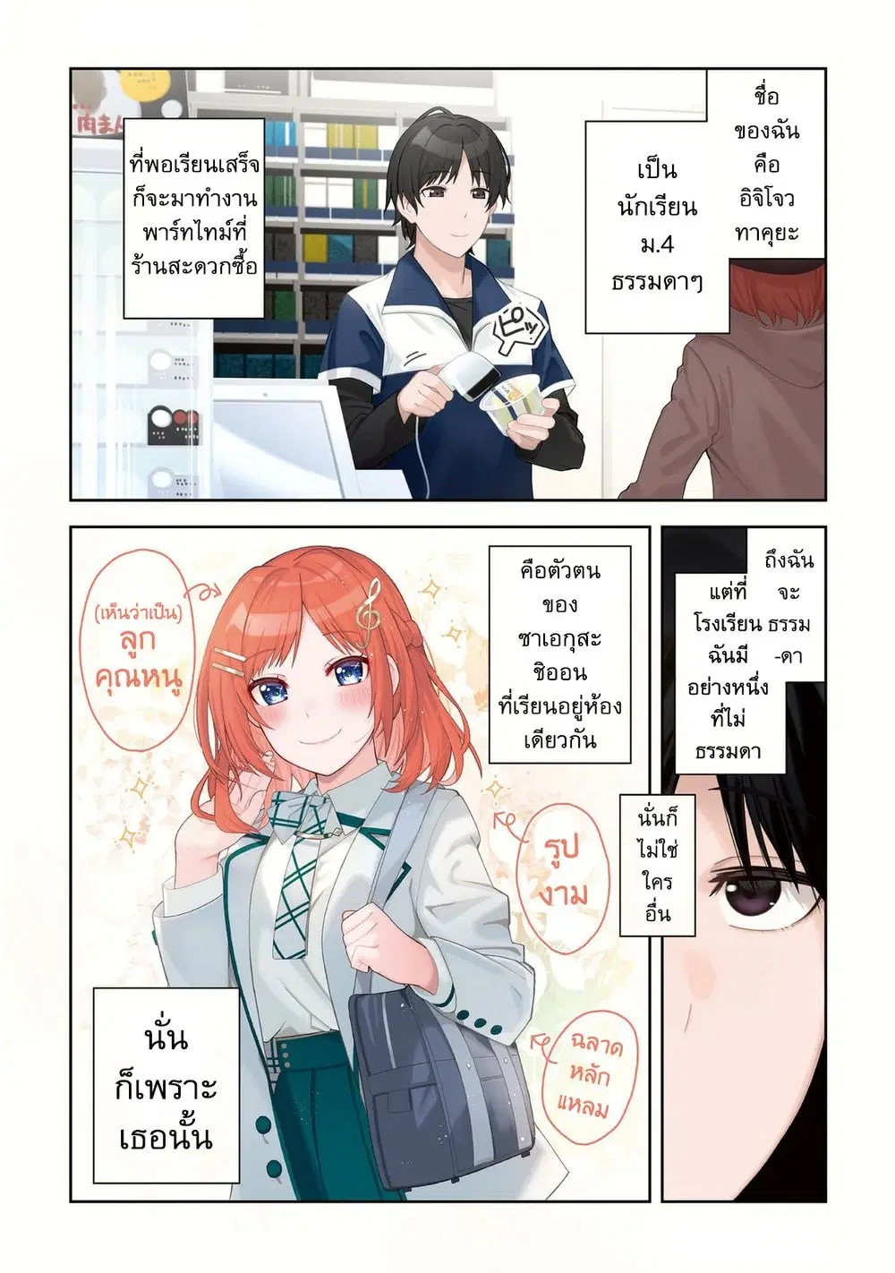 Classmate no Moto Idol ga, Tonikaku Kyodou Fushin Nan desu ตอนที่ 1 หน้า 1