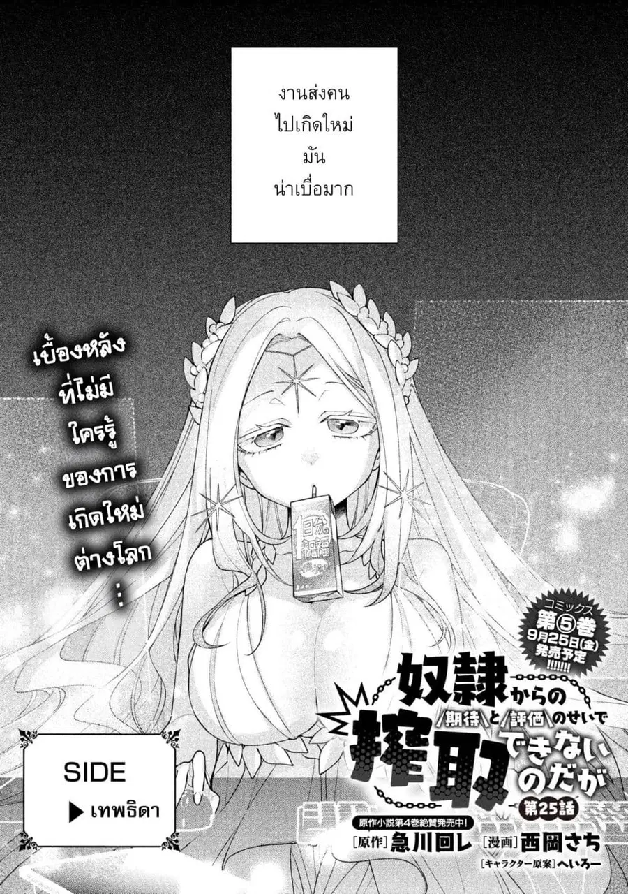 Dorei kara no Kitai to Hyouka no sei de Sakushu dekinai no daga ตอนที่ 25 หน้า 2