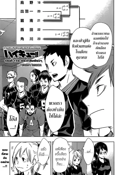 Haikyuu!! ตอนที่ 102 หน้า 1