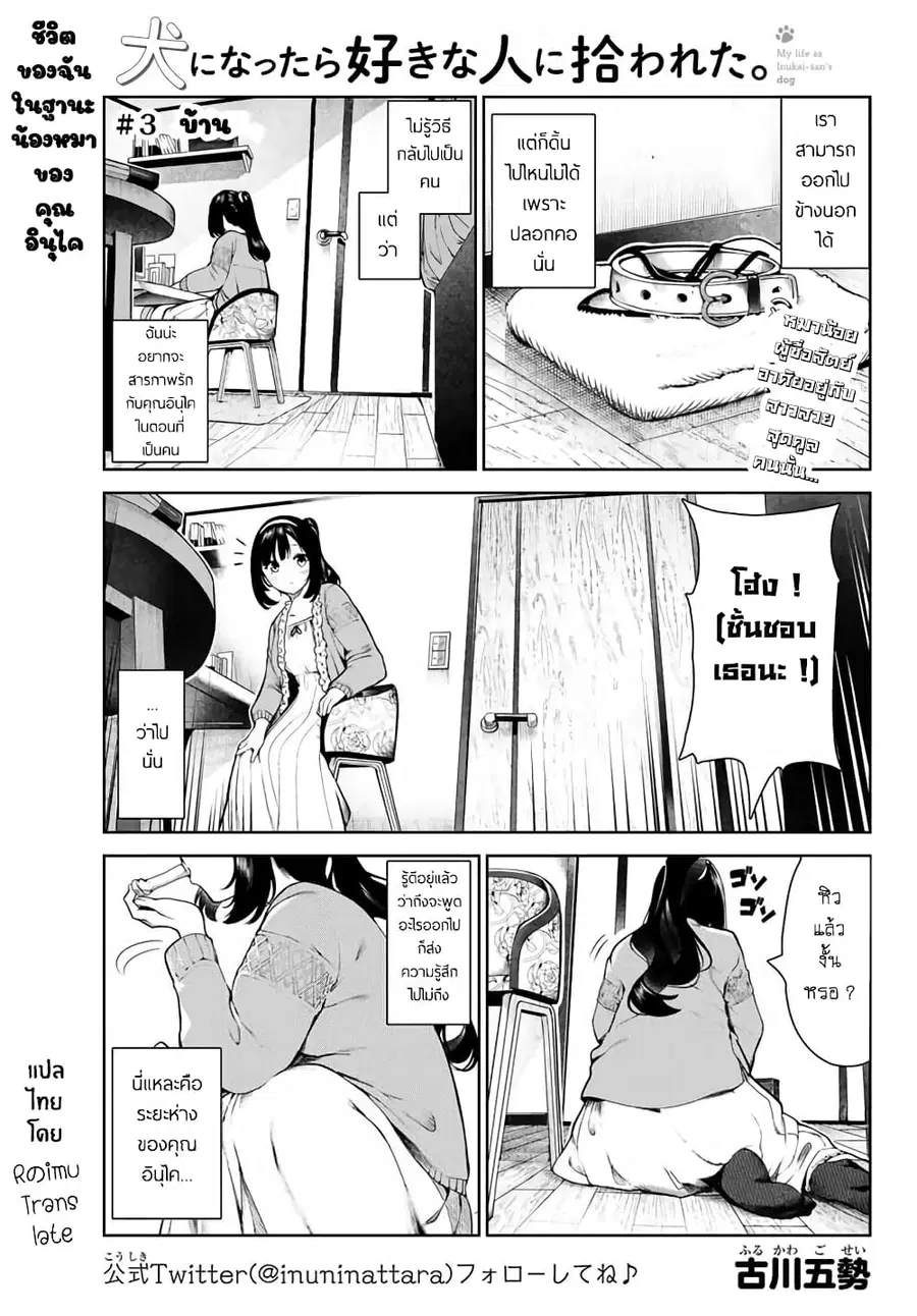 Inu ni Nattara Sukina Hito ni Hirowareta ตอนที่ 3 หน้า 1