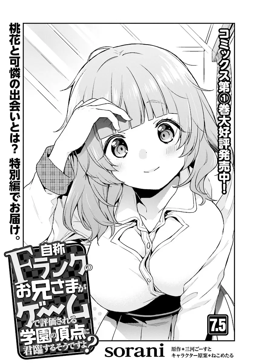 Jishou F-Rank no Oniisama ga Game de Hyouka sareru Gakuen no Chouten ni Kunrin suru Sou desu yo? ตอนที่ 7.5 หน้า 1