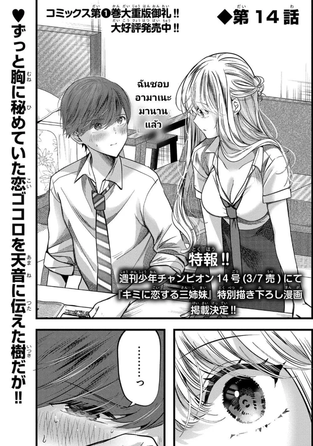 Kimi ni Koisuru Sanshimai ตอนที่ 14 หน้า 1
