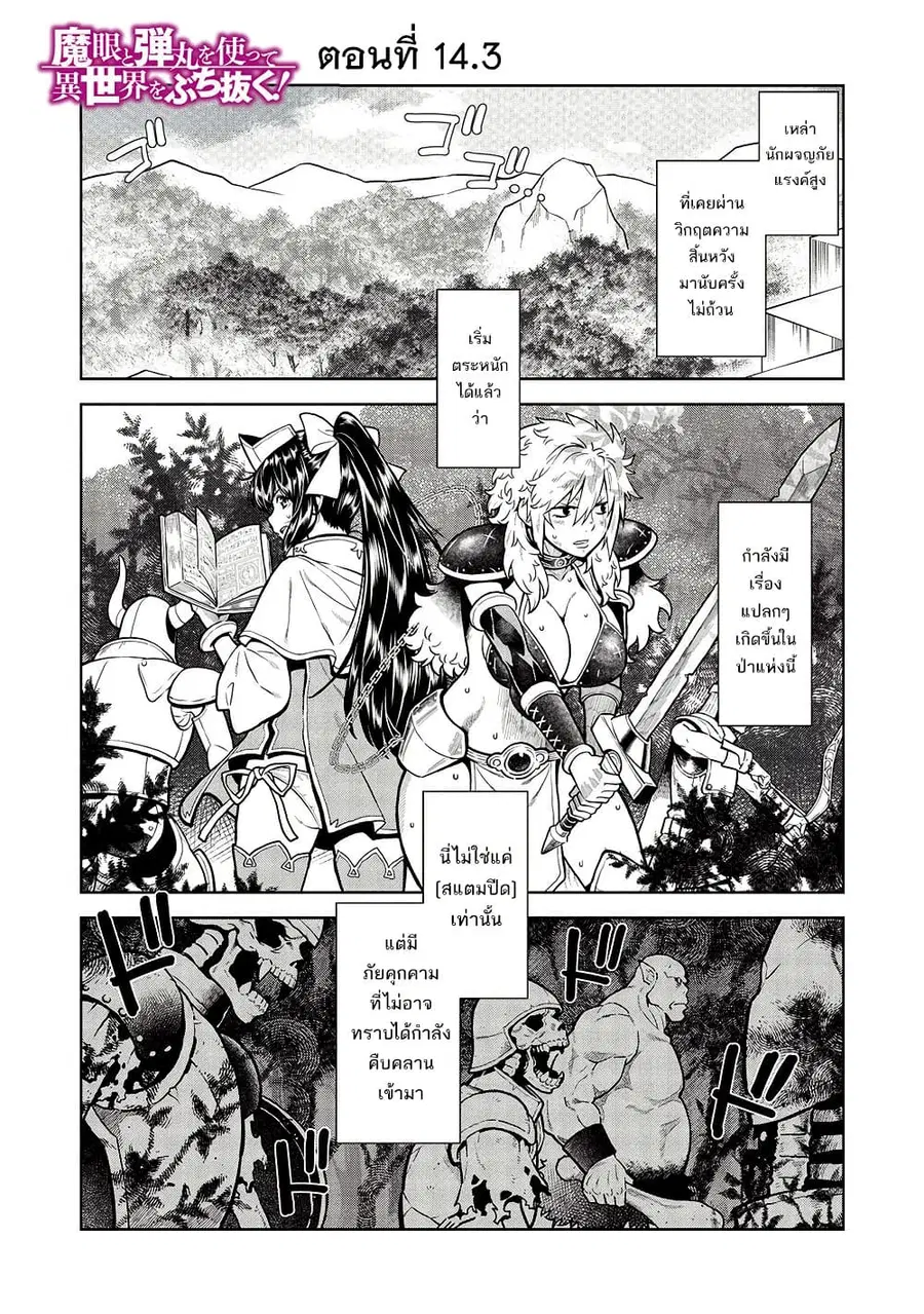 Magan to Dangan o Tsukatte Isekai o Buchinuku! ตอนที่ 14.3 หน้า 2