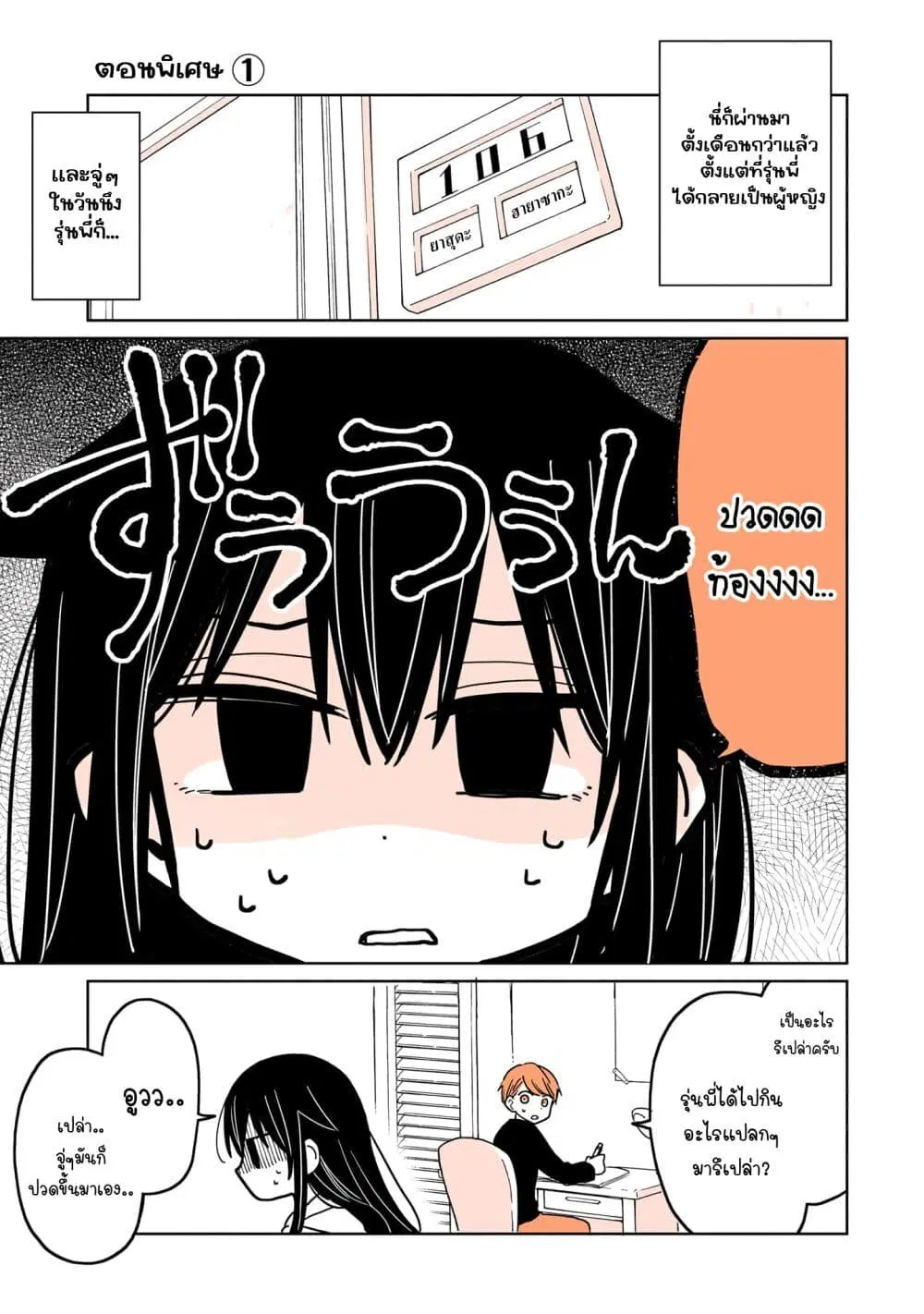 Mendoku Sagari Danshi ga Asa Okitara Onnanoko ni Natte Ita Hanashi ตอนที่ 8.1 หน้า 1