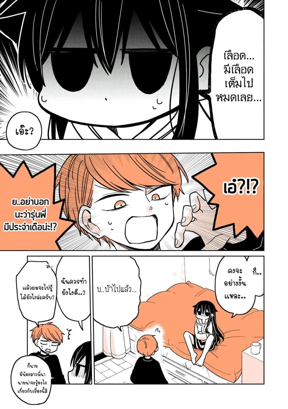 Mendoku Sagari Danshi ga Asa Okitara Onnanoko ni Natte Ita Hanashi ตอนที่ 8.1 หน้า 3