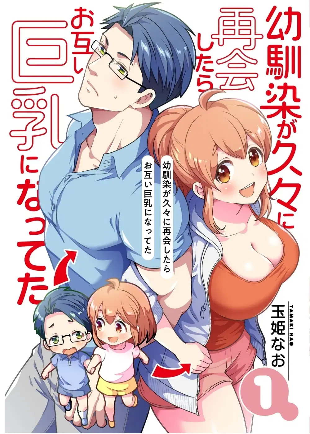 Osananajimi ga Hisabisa ni Saikai Shitara Otagai Kyonyuu ni Natteta ตอนที่ 1 หน้า 1