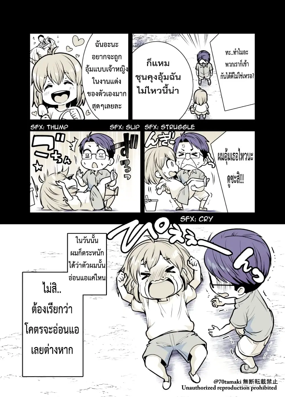 Osananajimi ga Hisabisa ni Saikai Shitara Otagai Kyonyuu ni Natteta ตอนที่ 2 หน้า 2
