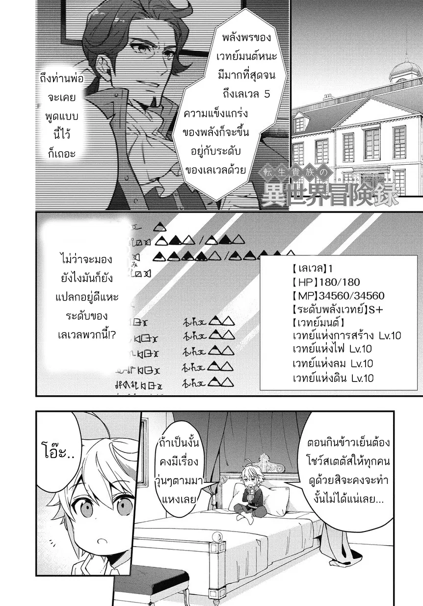 Tensei Kizoku no Isekai Boukenroku ~Jichou wo Shiranai Kamigami no Shito~ ตอนที่ 2 หน้า 1