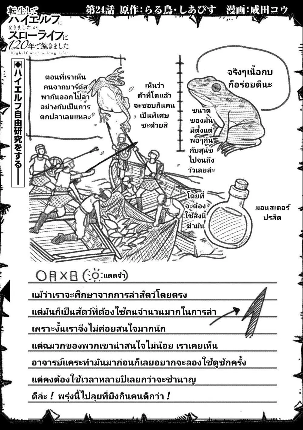 Tensei Shite High Elf ni Narimashitaga, Slow Life wa 120-nen de Akimashita ตอนที่ 24 หน้า 2