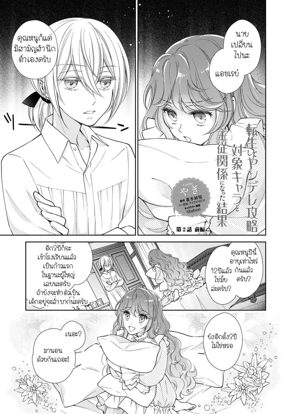 Tensei shite Yandere Kouryaku Taishou Kyara to Shujuukankei ni Natta Kekka ตอนที่ 2.1 หน้า 1